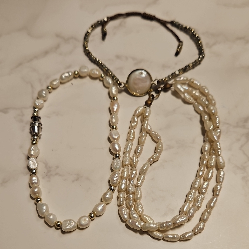 Childrens Pearl Bracelet Jewelry Set 3